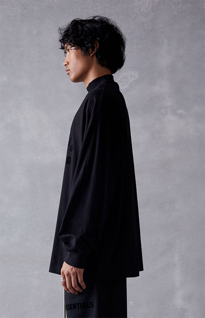 国内発送☆FEAR OF GOD☆LONGSLEEVE T-SHIRT/JET BLACK Classic Long Sleeve Tee in Jet Black | Fear of God