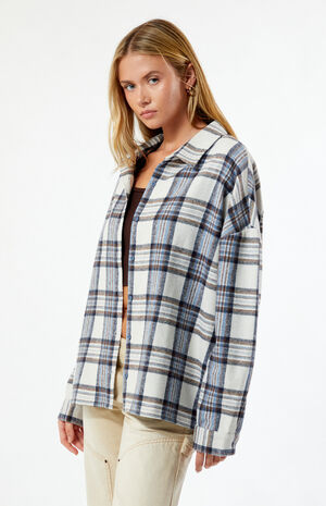 Oversized Boyfriend Flannel Shirt image number 2