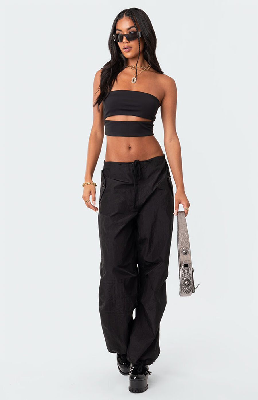 cinched cut out tube top