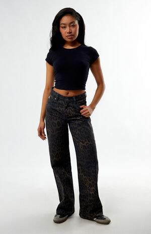 Dark Leopard Release Baggy Jeans image number 1