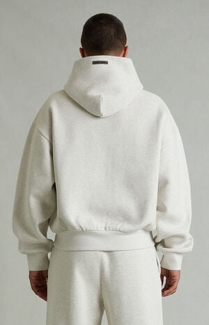 Heather Oatmeal Embossed Classic Hoodie image number 4