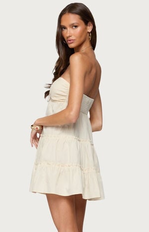 Safie Strapless Tiered Mini Dress image number 3