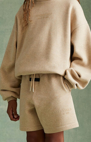 Essentials Gold Heather Sweat Shorts image number 4