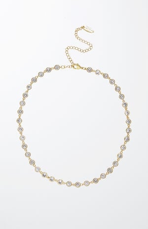 Crystal Disc Necklace image number 1