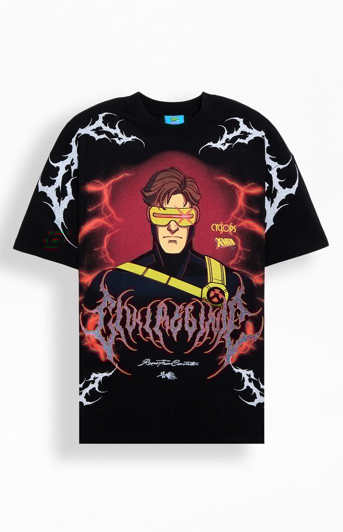 ☆ KITH x X-MEN Cyclops vintage tee コラボTシャツ ☆ Kith x Marvel X-Men Cyclops Vintage Tee Black PH Men's