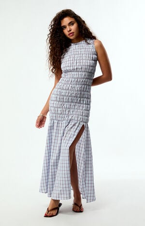 Plaid Lagoon Maxi Dress image number 1