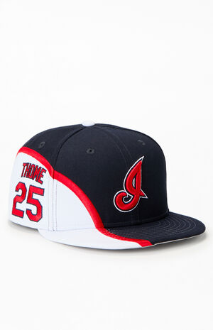 Cleveland Indians Thome 25 Side Stripe 9FIFTY Snapback Hat image number 1