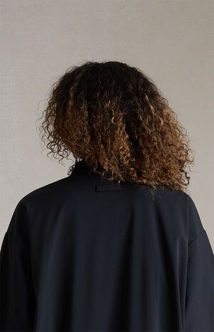 Women's Jet Black Full Zip Polo Dress image number 5