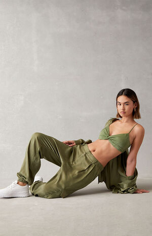 x PacSun Danny Satin Trousers x PacSun Danny Satin Trousers image number 5