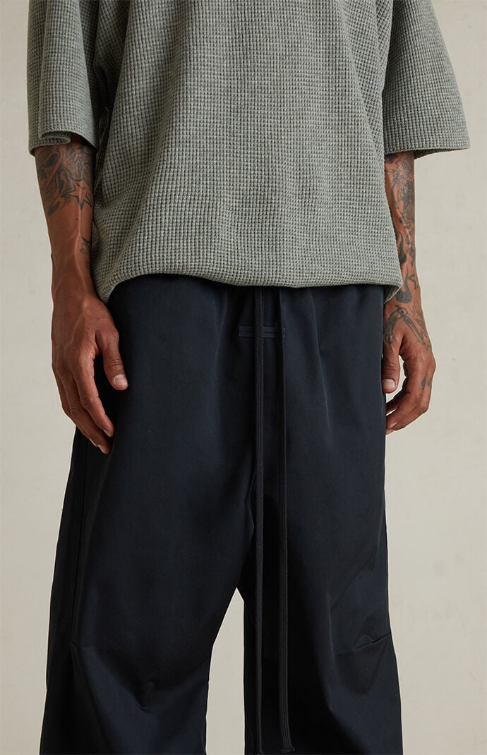 Fear of God ESSENTIALS Jet Black Poly Twill Work Pants | Pacsun