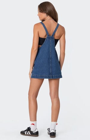 Overall Denim Mini Dress image number 5
