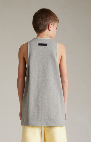 Essentials Dark Heather Oatmeal Tank Top image number 3