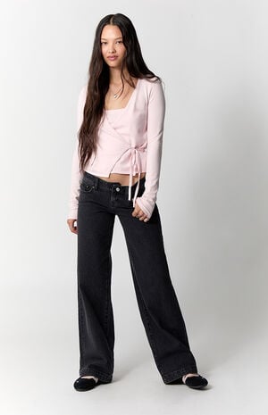 Kaia Ultimate Low Rise Baggy Jeans Black image number 6