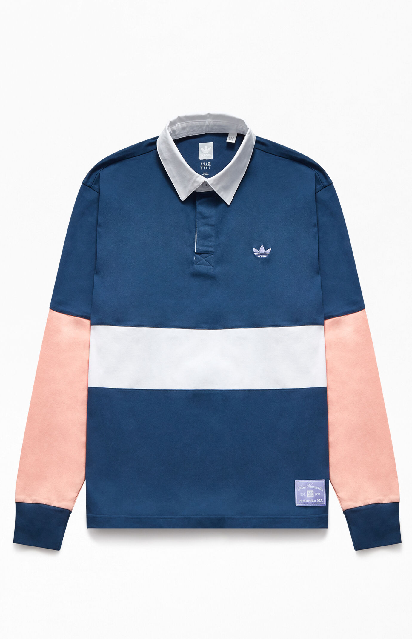 adidas colorblock rugby sweatshirt