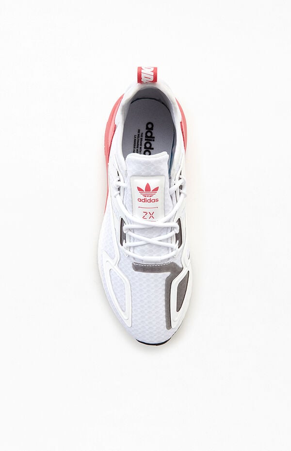adidas Women's White Pink ZX 2K Boost Sneakers PacSun