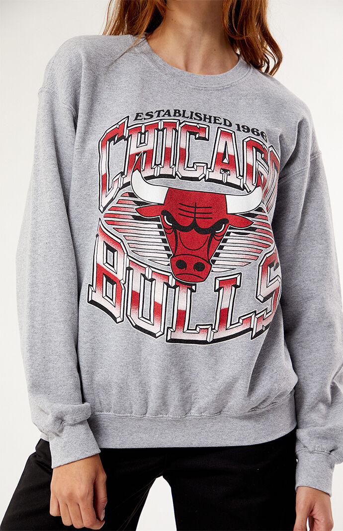 Chicago Bulls Chrome Lines Crew Neck Sweatshirt