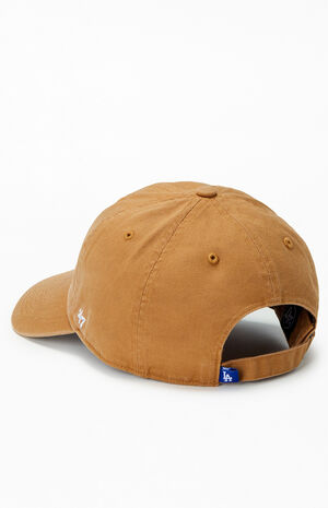 Khaki LA Dodgers Strapback Dad Hat image number 3