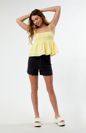 Ruched Bow Tie Babydoll Top image number 3