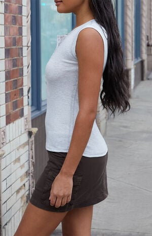 Silver Short Sleeve Henley Top image number 3