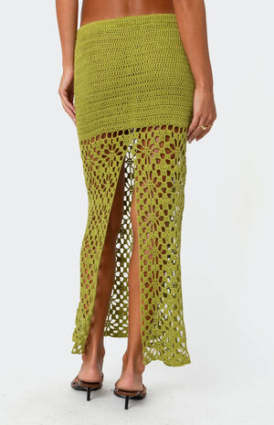 Ida Back Slit Crochet Maxi Skirt image number 5