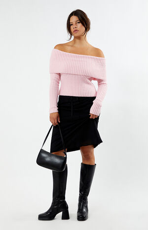 Calista Fold-Over Off-The-Shoulder Sweater image number 5