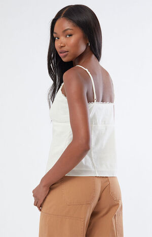 Lace Trim Babydoll Cami Top image number 4