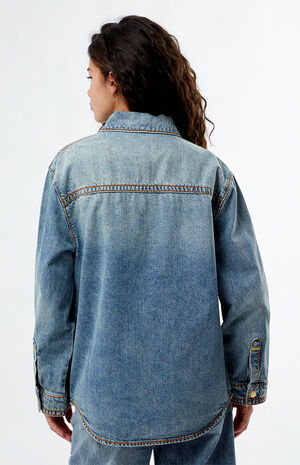 Oversized Denim Shacket image number 4