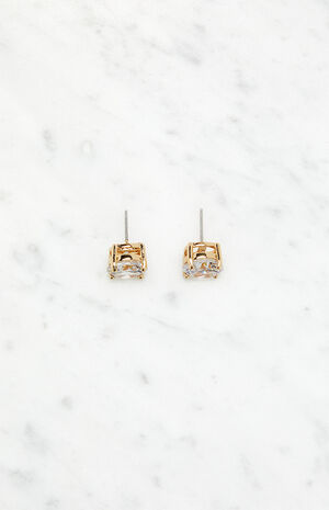 Rhinestone Stud Earrings image number 2