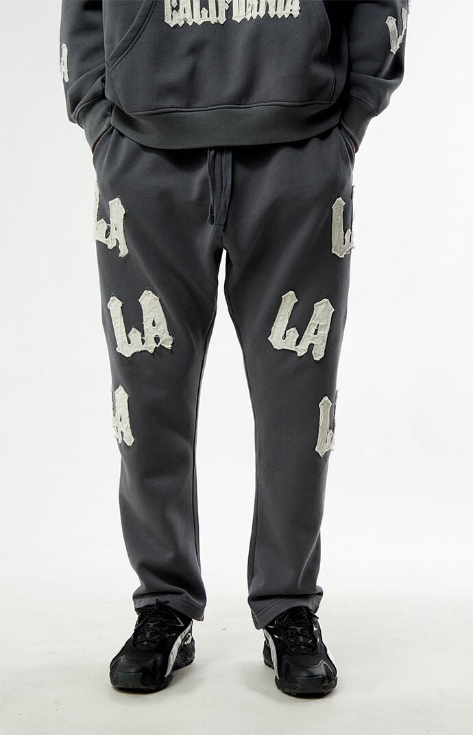 Pacsun LA Applique Fleece Straight Leg Sweatpants