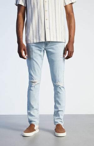 Light Wash Skinny Comfort Stretch Jeans image number 2