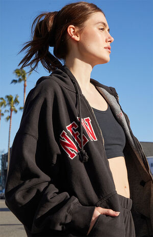 Black Christy New York Full Zip Hoodie image number 2