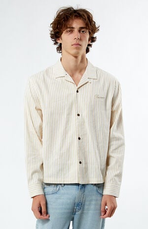 Long Sleeve Stripe Camp Shirt image number 1