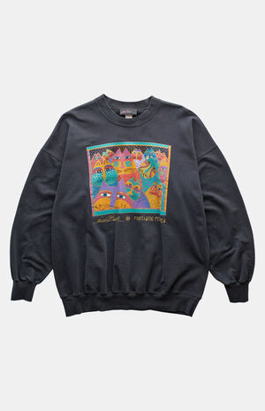 90s Fantastic Felines Crew Neck Sweatshirt image number 1