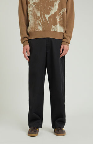 Black Baggy Chino Pants image number 2