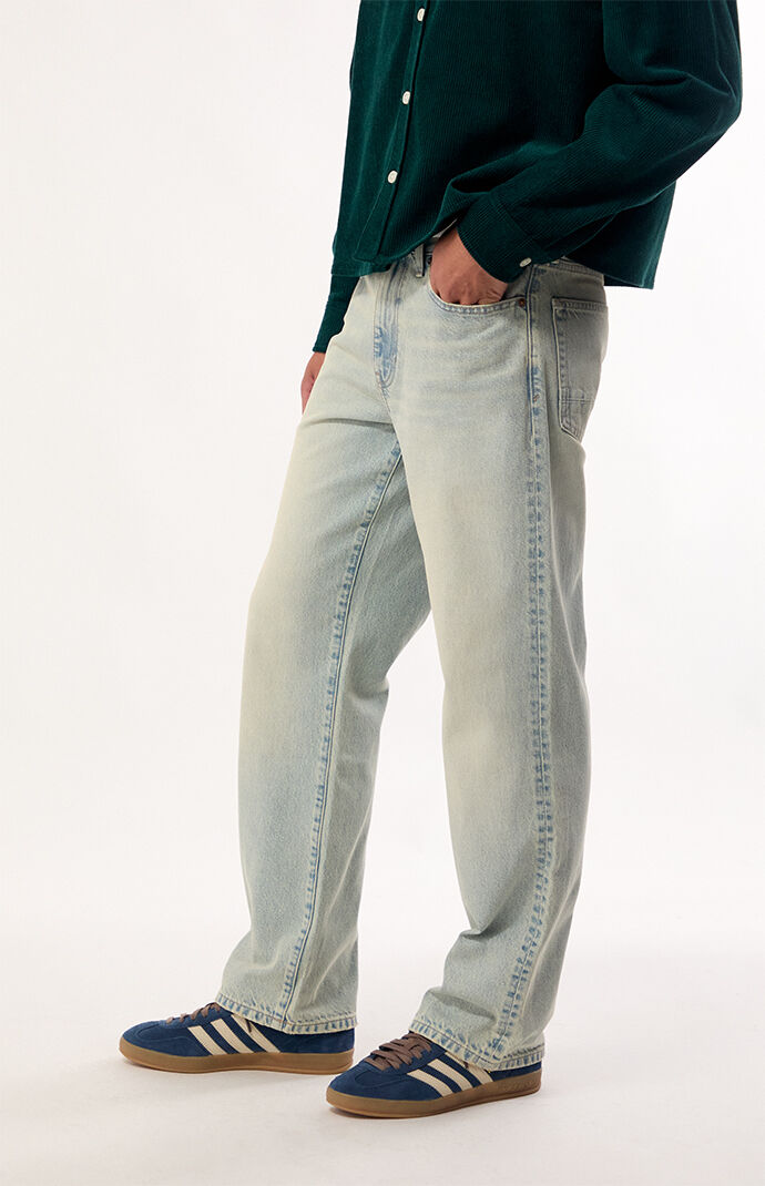 Pacsun Logan Relaxed Straight Jeans Light Indigo