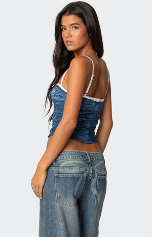 Eleanor Bra Detail Sheer Lace Top image number 5