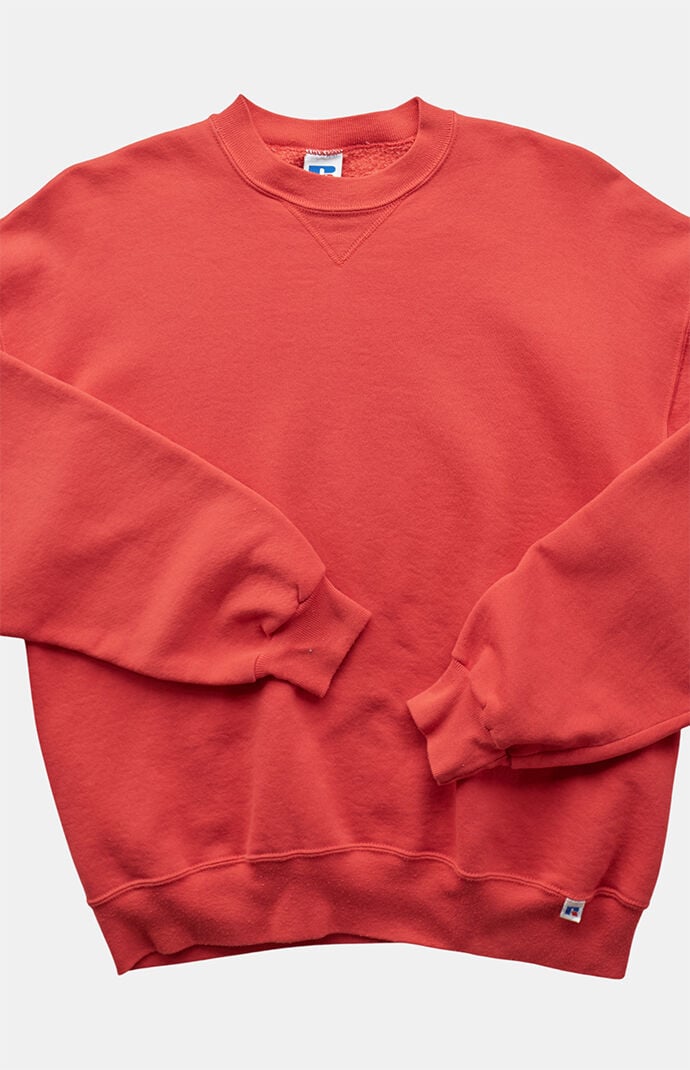 PS VINTAGE Red '90s Russell Crew Neck Sweatshirt
