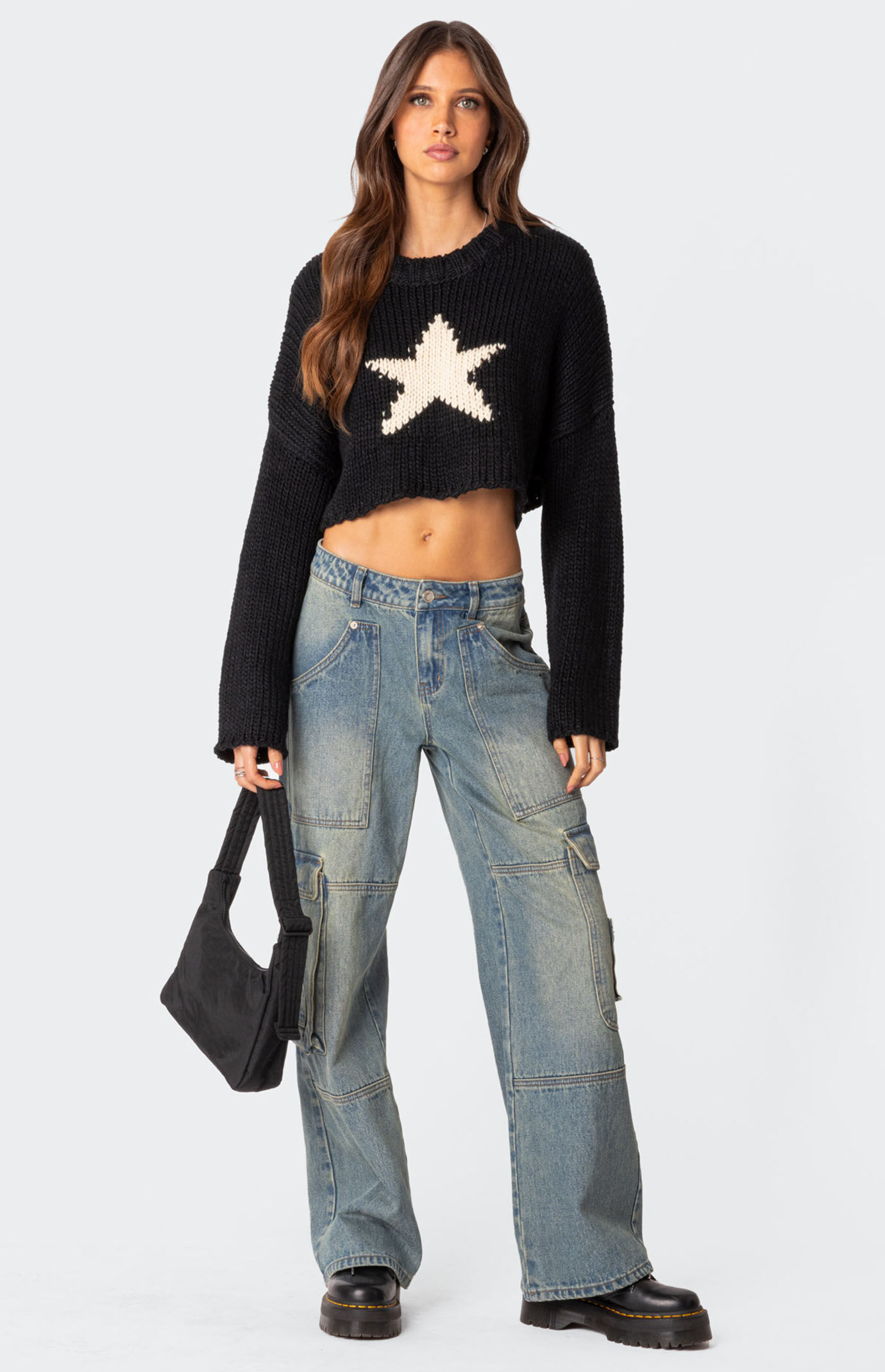 Edikted Mega Star Cropped Sweater PacSun