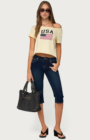 USA Babe Off-The-Shoulder T-Shirt image number 5