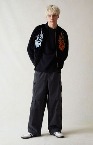 Canvas Black Parachute Pants image number 2