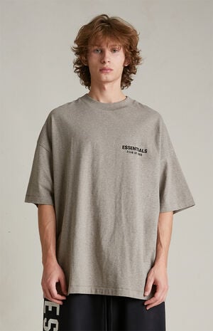 Heather Grey Crew Neck T-Shirt image number 2