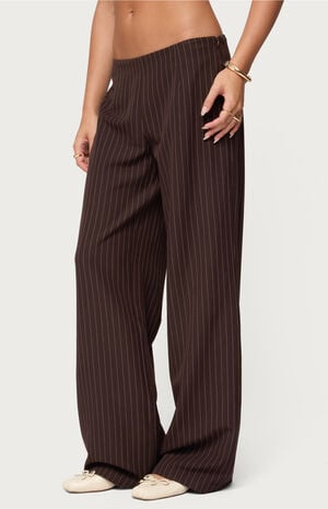 Kerie Pinstripe Low Rise Wide Leg Trousers image number 2