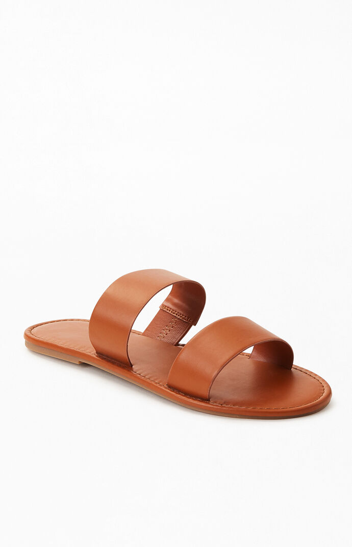 PacSun Women s Pu Double Strap Sandals PacSun