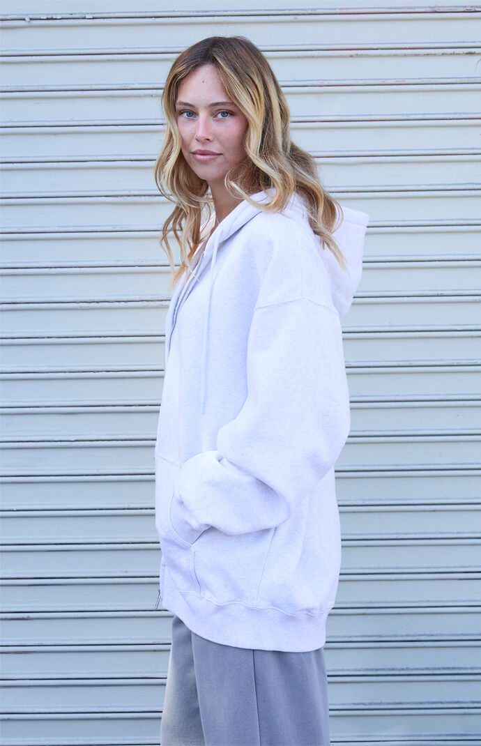 John Galt Melange Christy Zip Up Oversized Hoodie