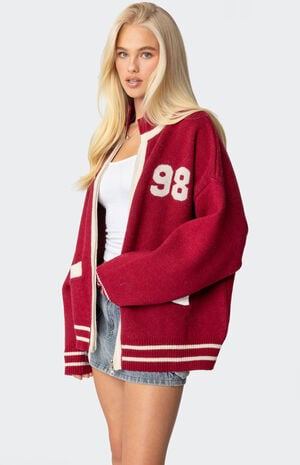 98 Varsity Zip Up Sweater image number 4