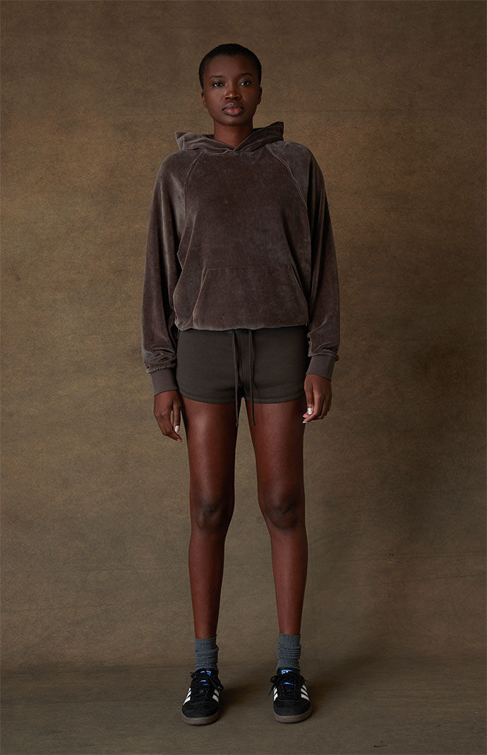Black Velour Hoodie | PacSun
