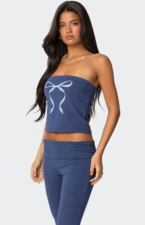 Aiyana Bow Built In Bra Tube Top image number 3