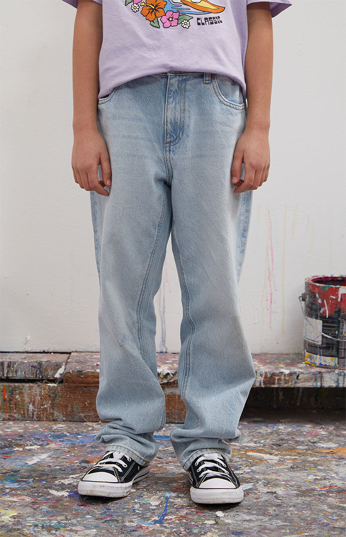 PacSun Kids Eco Light Blue Straight Leg Jeans | PacSun