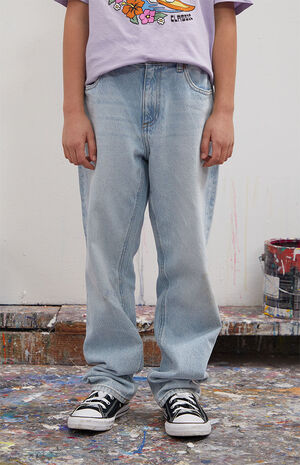 Eco Light Blue Straight Leg Jeans image number 1