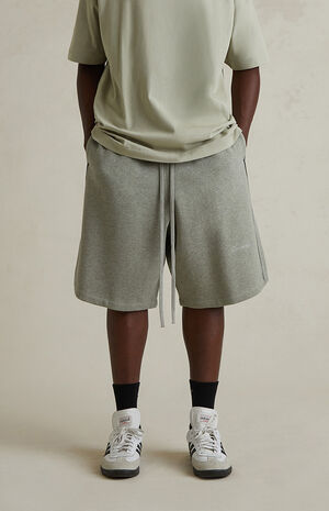 Concrete Heather & Black Basketball Fleece Sweat Short image number 3